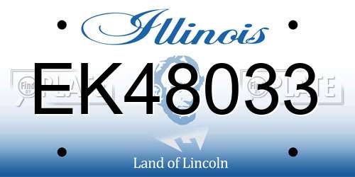 EK48033 Illinois License Plate
