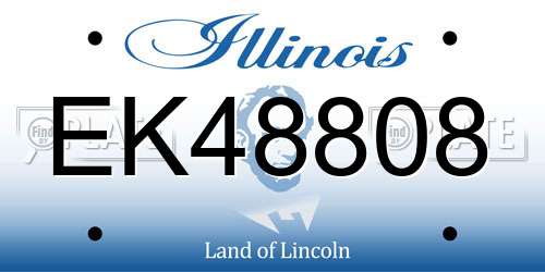 EK48808 Illinois License Plate