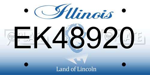 EK48920 Illinois License Plate