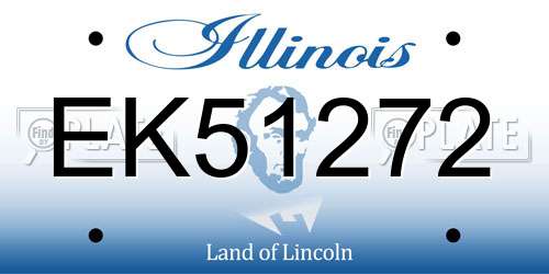 EK51272 Illinois License Plate