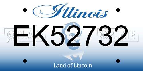 EK52732 Illinois License Plate