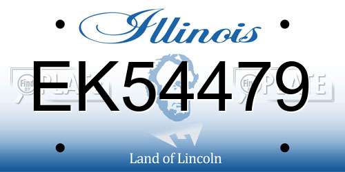 EK54479 Illinois License Plate