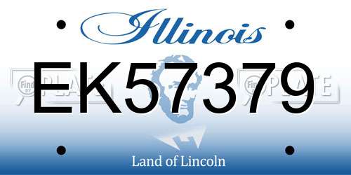 EK57379 Illinois License Plate