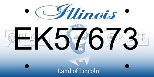 EK57673 Illinois License Plate