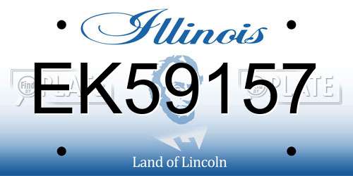 EK59157 Illinois License Plate