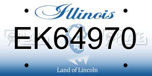 EK64970 Illinois License Plate