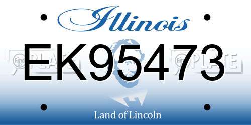 EK95473 Illinois License Plate