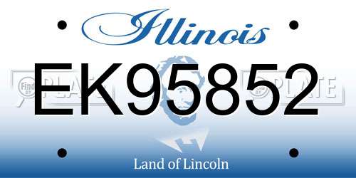 EK95852 Illinois License Plate