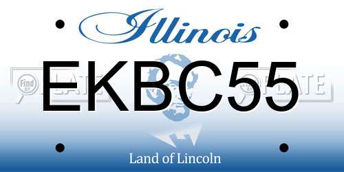EKBC55 Illinois License Plate