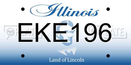 EKE196 Illinois License Plate