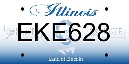EKE628 Illinois License Plate