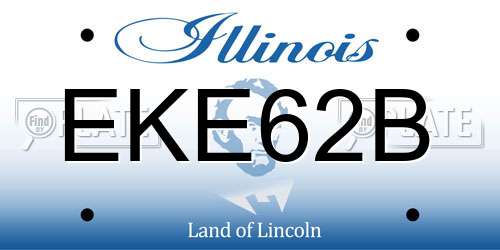 EKE62B Illinois License Plate