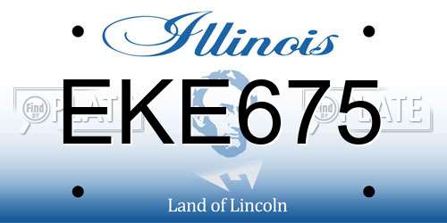 EKE675 Illinois License Plate
