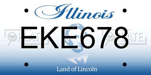 EKE678 Illinois License Plate