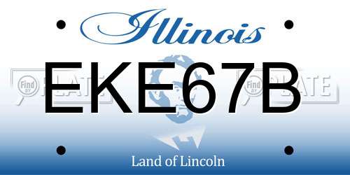 EKE67B Illinois License Plate