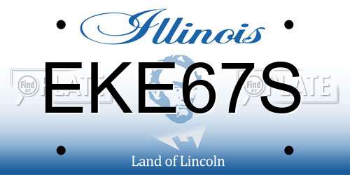 EKE67S Illinois License Plate