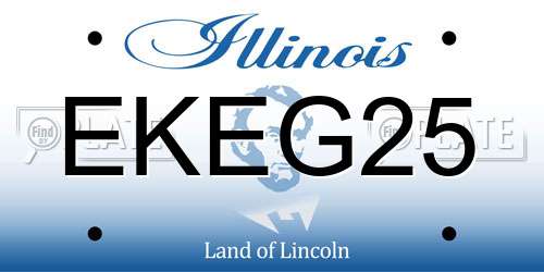 EKEG25 Illinois License Plate