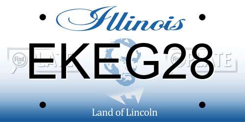 EKEG28 Illinois License Plate