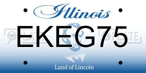 EKEG75 Illinois License Plate