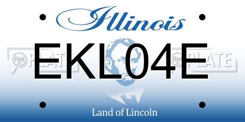 EKL04E Illinois License Plate