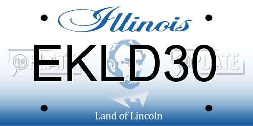 EKLD30 Illinois License Plate