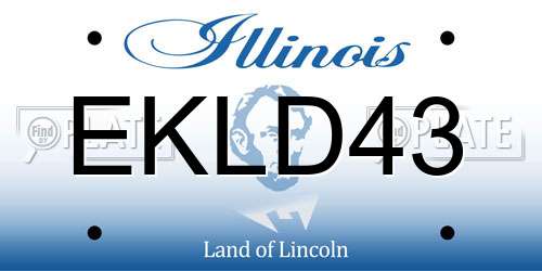 EKLD43 Illinois License Plate