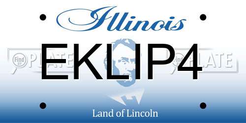EKLIP4 Illinois License Plate