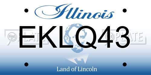EKLQ43 Illinois License Plate