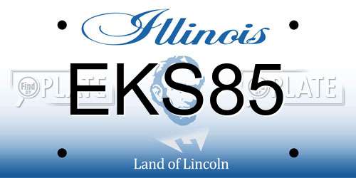 EKS85 Illinois License Plate