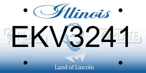EKV3241 Illinois License Plate