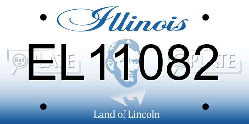 EL11082 Illinois License Plate