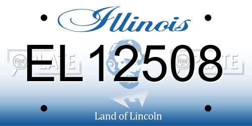 EL12508 Illinois License Plate
