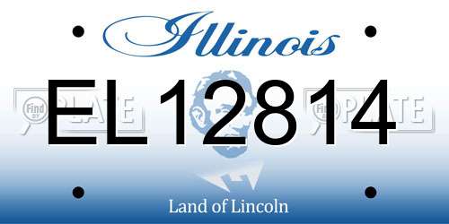 EL12814 Illinois License Plate