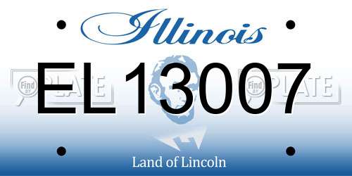 EL13007 Illinois License Plate