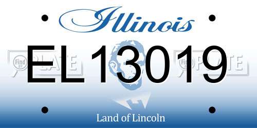 EL13019 Illinois License Plate