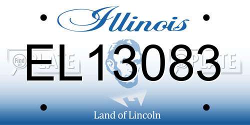 EL13083 Illinois License Plate