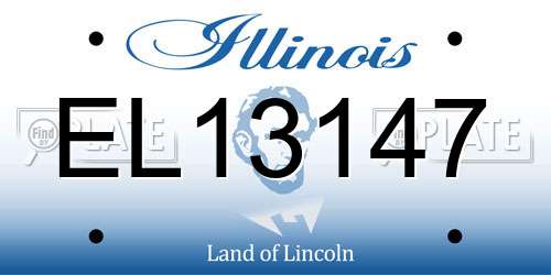 EL13147 Illinois License Plate