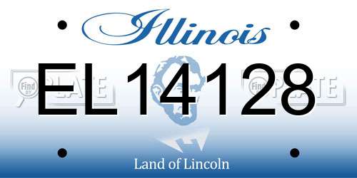 EL14128 Illinois License Plate