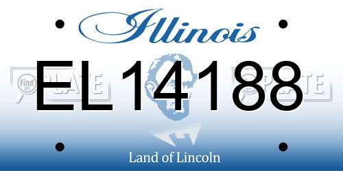 EL14188 Illinois License Plate