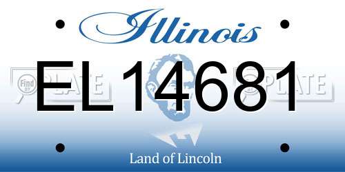 EL14681 Illinois License Plate