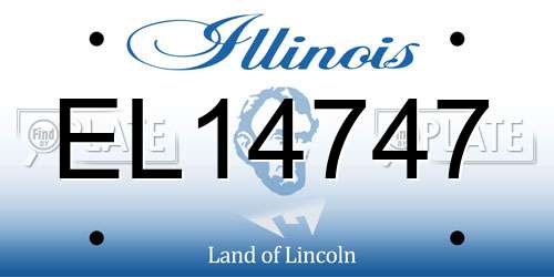 EL14747 Illinois License Plate