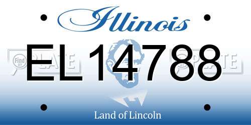 EL14788 Illinois License Plate