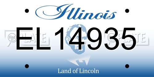 EL14935 Illinois License Plate