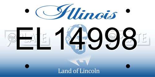 EL14998 Illinois License Plate