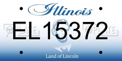 EL15372 Illinois License Plate