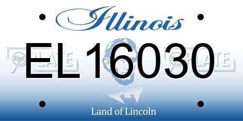 EL16030 Illinois License Plate