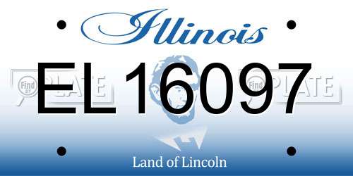 EL16097 Illinois License Plate