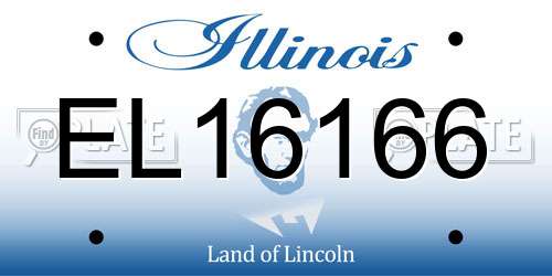 EL16166 Illinois License Plate