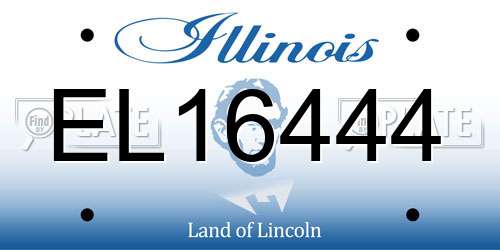 EL16444 Illinois License Plate