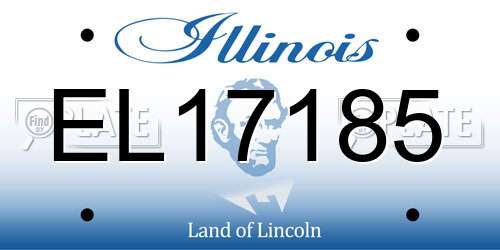 EL17185 Illinois License Plate
